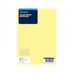 Filofax Пълнител за органайзер, A5, на редове, жълти листове - Filofax
