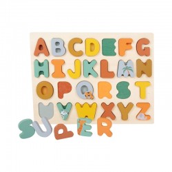 Small Foot Пъзел Сафари, с английската азбука, дървен - Детска стая