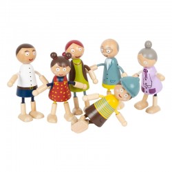 Small Foot Кукли Семейство, дървени, 6 броя - Изкуство и забавление