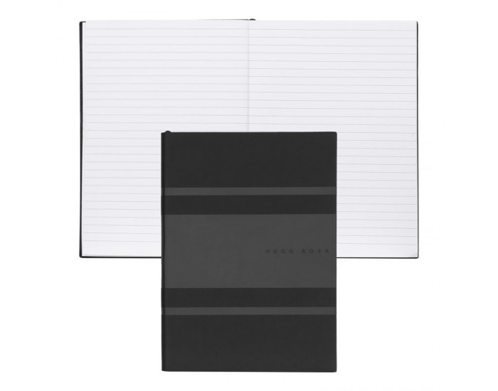 Hugo Boss Тефтер Essential Gear Matrix, на редове, A5, черен Hugo Boss Тефтер Essential Gear Matrix, на редове, A5, черен