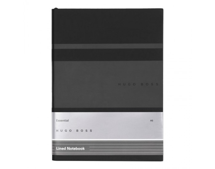 Hugo Boss Тефтер Essential Gear Matrix, на редове, A5, черен Hugo Boss Тефтер Essential Gear Matrix, на редове, A5, черен