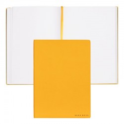 Hugo Boss Тефтер Essential Storyline, бели листове, A5, жълт - Пишещи средства