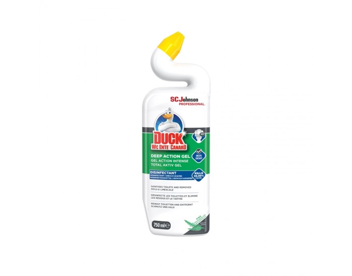 Duck Препарат за почистване на тоалетна Total Aktiv Gel Pine, 750 ml