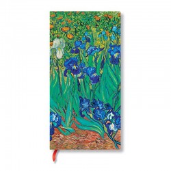 Paperblanks Тефтер Van Goghs Irises, Slim, твърда корица, 88 листа - Хартия и документи