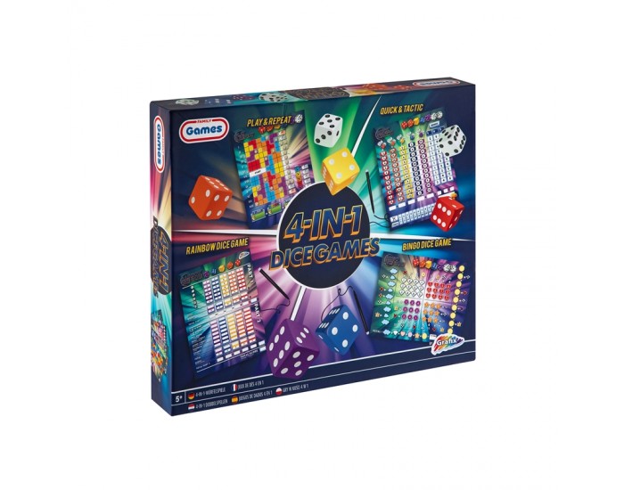 Grafix Игри със зарове, 4 в 1