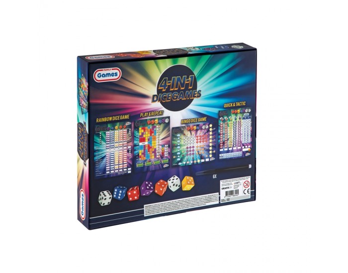 Grafix Игри със зарове, 4 в 1