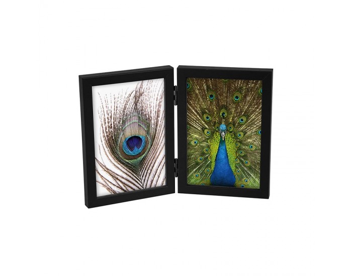 Goldbuch Рамка за снимка, двойна, дървена, 10 х 15 cm, черна