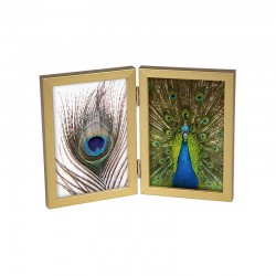 Goldbuch Рамка за снимка, двойна, дървена, 10 х 15 cm, златиста - Сувенири, Подаръци, Свещи