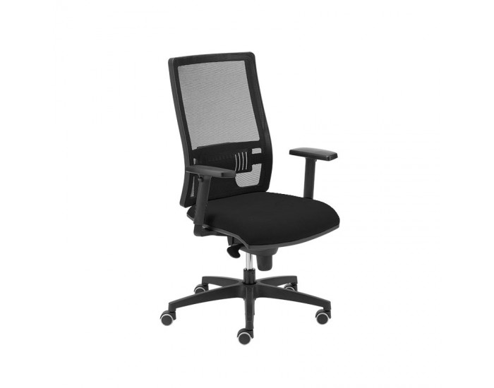 MJ Ергономичен стол Passion ZC/ASY-T1, работен, черна седалка, черна облегалка