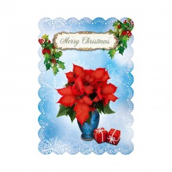 Gespaensterwald Картичка Romantique Merry Christmas, с цветя - Хартия и документи