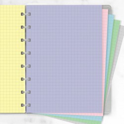 Filofax Пълнител за тефтер Pastel, A5, на квадратчета, цветен - Хартия и документи