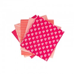 Grafix Плат с розови мотиви, 100% полиестер, 50 х 50 cm, 5 броя - Grafix