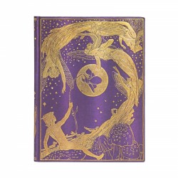 Paperblanks Тефтер Violet Fairy, Ultra, широки редове, твърда корица, 72 листа - Канцеларски материали