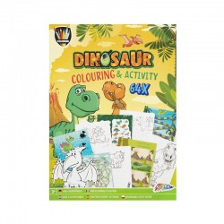 Grafix Книжка за оцветяване и дейности Динозавър, А4, 64 страници - Материали за декорация