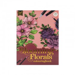 Grafix Книжка за оцветяване Цветя, А4, 20 листа - Материали за декорация
