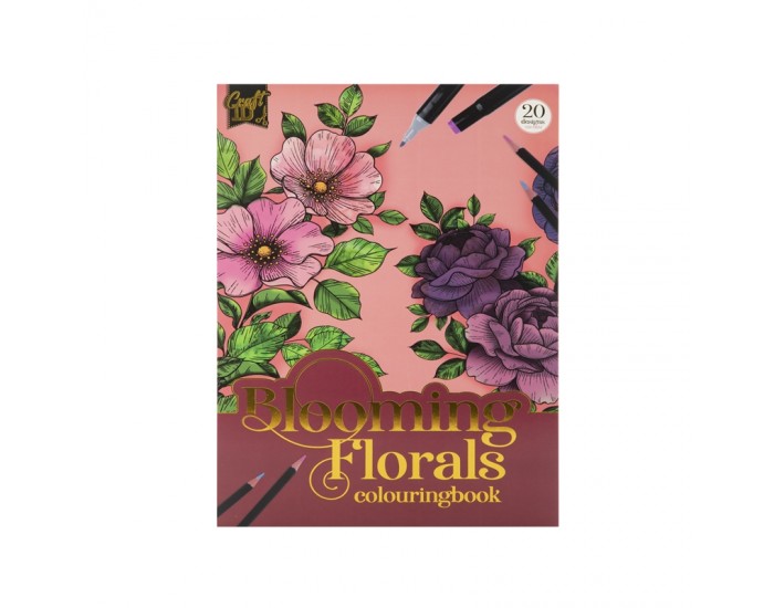 Grafix Книжка за оцветяване Цветя, А4, 20 листа