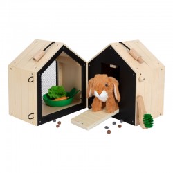 Small Foot Къщичка за зайци, със заграждение, 28 х 24 х 24 cm - Изкуство и забавление