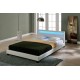 Съвременно тапицирано легло с интегрирано LED осветление Corium, Paris, 200cm x 180cm, Бяло