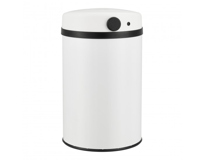 Сензорна кофа за боклук 30л, неръждаема стомана,  бял цвят
