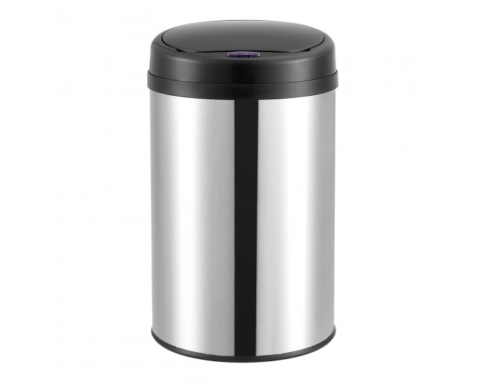 Сензорна кофа за боклук, 30L,  неръждаема стомана, сребро
