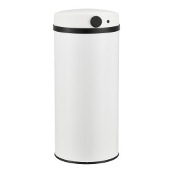 Сензорна кофа за боклук 42L,  автоматична кухненска кофа за боклук със сензор,  неръждаема стомана,  бял цвят - Кухненски аксесоари