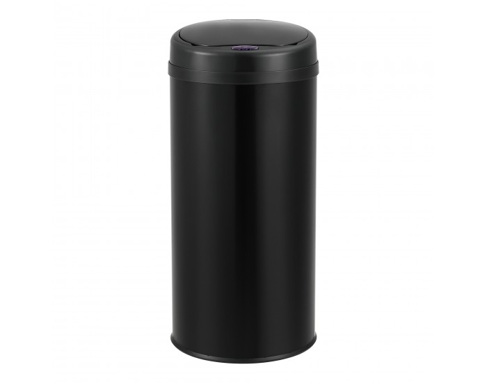Сензорна кофа за боклук 42L,  неръждаема стомана, черна