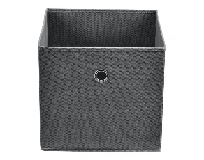 Комплект сгъваеми кутии от 10, размери  30x30x28 см,  нетъкан тъмно сив