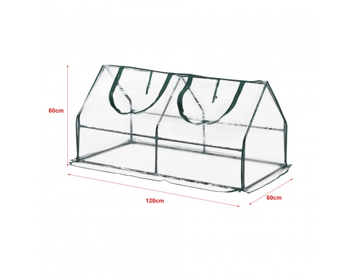 Фолио мини оранжерия Laubach, размери  120x60x60cm, Прозрачна стомана,  PVC фолио