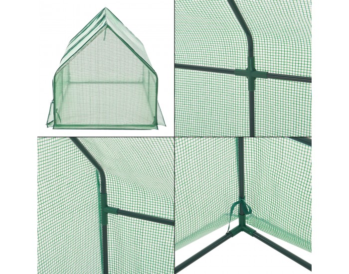 Мини оранжерия Nissewaard, размери 180x90x90cm, мрежесто фолио, Зелен цвят Мини оранжерия Nissewaard, размери 180x90x90cm, мрежесто фолио, Зелен цвят