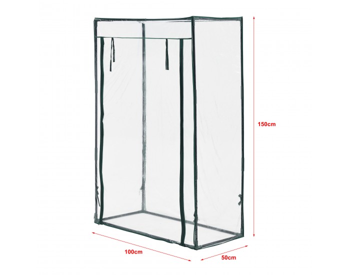 Оранжерия от фолио Terzigno, размери  100х50х150 см,  Прозрачен цвят
