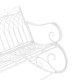 Люлееща се пейка Greenough, размери  85x113x95cm,  Бял цвят,  в кънтри стил