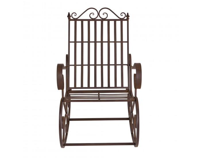 Люлеещ се стол Geraldton, размери 92x59x90cm,  Кънтри стил,  Кафяв цвят