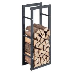 Стойка за съхранение на дърва за огрев  Kasan, стомана, 40x100x25см, Сива - Градина