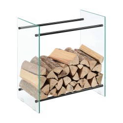 Стелаж за дърва за огрев Oshawaя, размери 60x60x35 см,  стъкло - Градина
