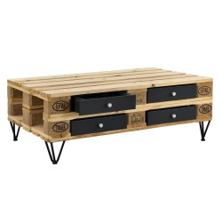 Чекмедже за мебели от палети  9,5 x 37,5 x 44,5 cm, Черен - Градински Дивани и Пейки