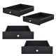 Комплект от 4 броя чекмеджета за мебели от палети 9,5 x 37,5 x 44,5 cm, Черен