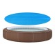 Покривало за басейн, 488см, кръгло, синьо