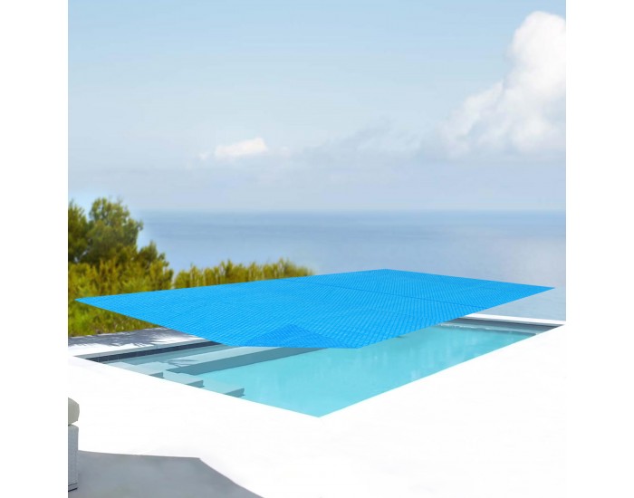 Соларно покривало за басейн, размери  300x200см, квадратно синьо