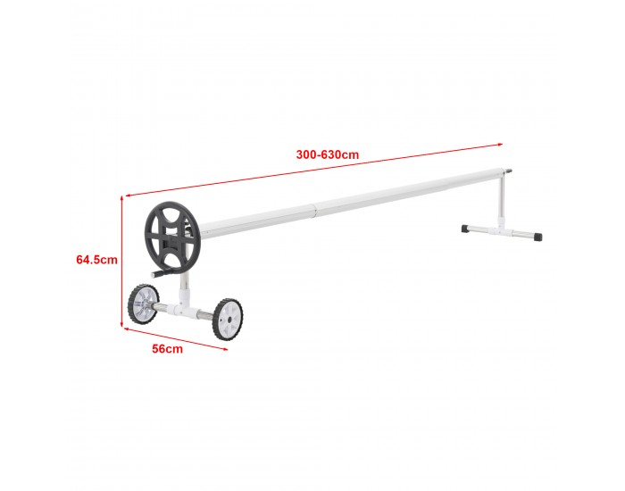 Навиващо покривало за басейн Amorgo, с колелца,  Алуминиево