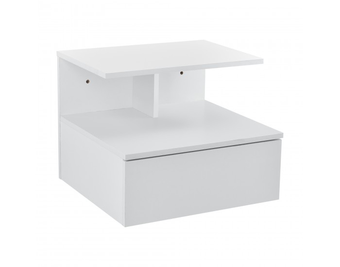 Шкафче с чекмедже за стенен монтаж, 40 x 35 x 31 cm, ПДЧ, Бяло