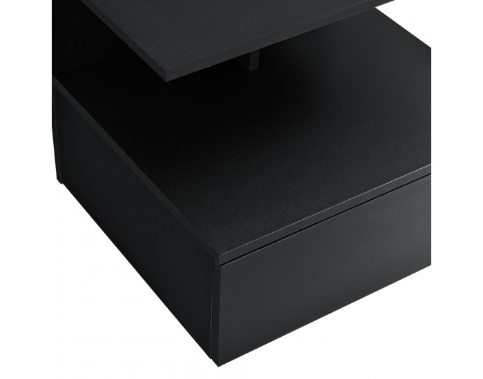 Шкафче с чекмедже за стенен монтаж 40 x 35 x 31 cm, ПДЧ, Черно
