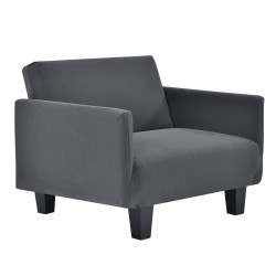 Калъф за фотьойл, Тъмносив за фотьойл с широчина 70-120 см, от еластичен материал - Калъфи за мебели