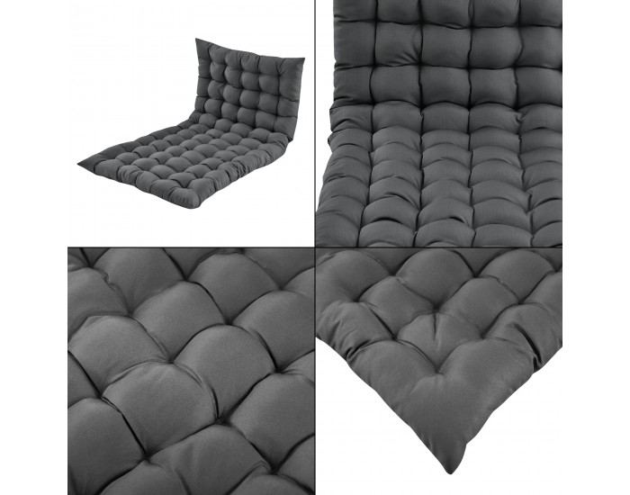 Възглавница за под Espoo, размери 120x60cm, Тъмно сив цвят