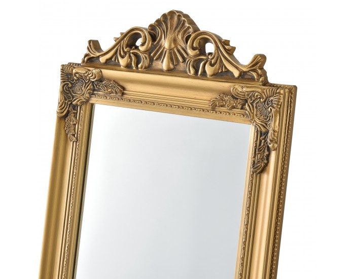 Свободностоящо огледало  Arezzo 160x40 cm регулираща се стойка бароков стил златисто