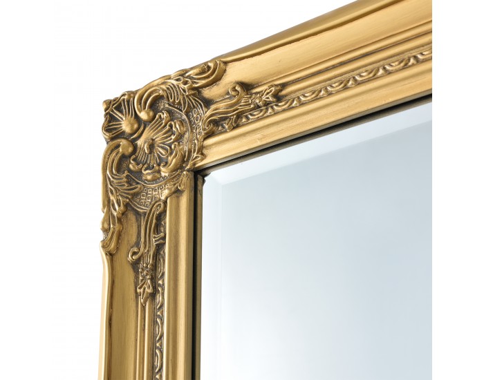 Стенно огледало Livorno  132 x 42 x 3,5 cm с рамка от евкалиптово дърво златисто