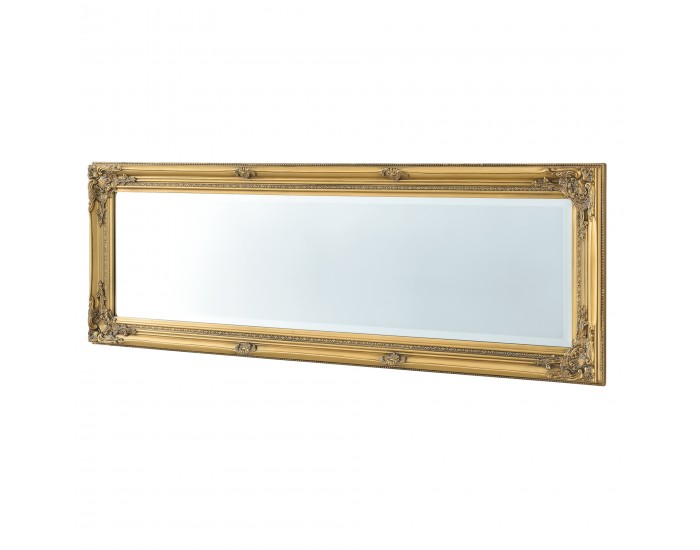 Стенно огледало Livorno  132 x 42 x 3,5 cm с рамка от евкалиптово дърво златисто