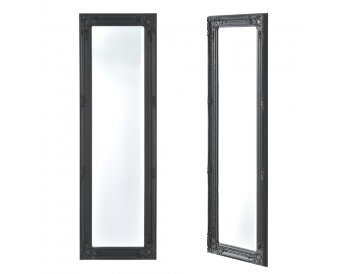 Стенно огледало Livorno 132 x 42 x 3,5 cm с рамка от евкалиптово дърво тъмносиво Стенно огледало Livorno 132 x 42 x 3,5 cm с рамка от евкалиптово дърво тъмносиво