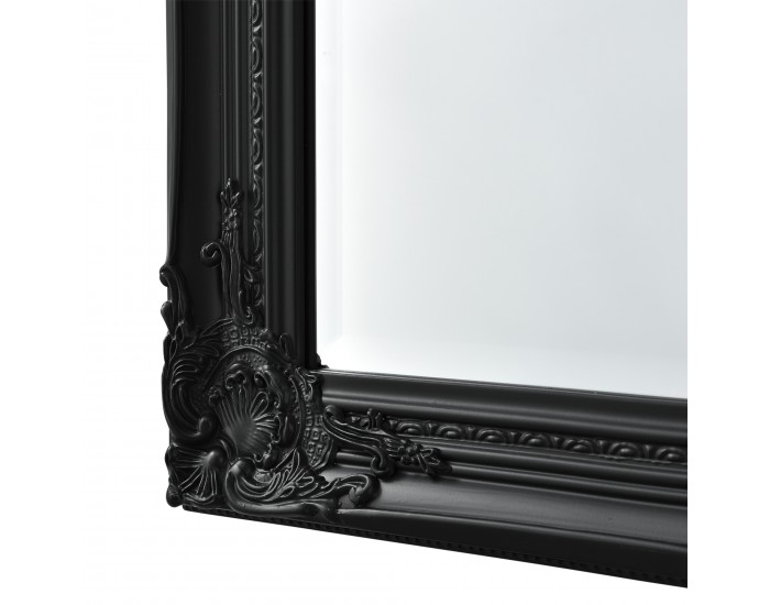 Стенно огледало Livorno  132 x 42 x 3,5 cm с рамка от евкалиптово дърво черно