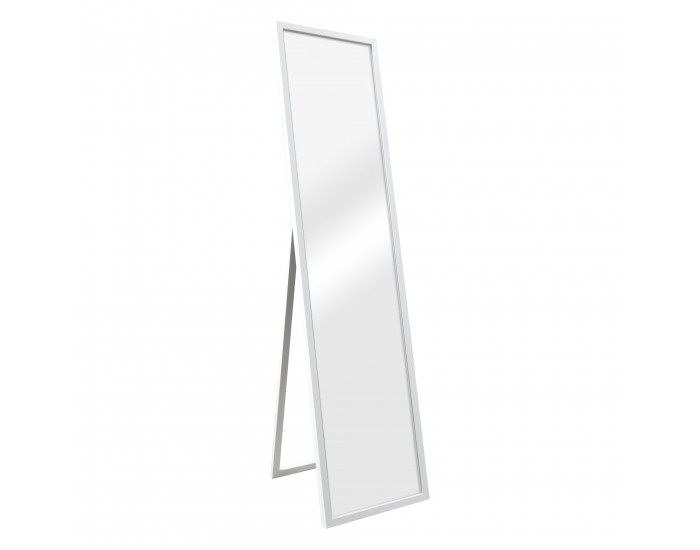 Стойка за огледало Giovinazzo, размери 150x35 см, наклонена,  Бял цвят, С СЧУПЕНО ОГЛЕДАЛО