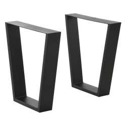 Комплект рамки за маса от 2 бр., размер  25/40x43 см,  черен цвят - Части за Маси